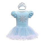 ¡Adorable mono de princesa para bebé, disfraz de mameluco para bebés o niñas! ¡Incluye una hermosa diadema con corona de tiara!