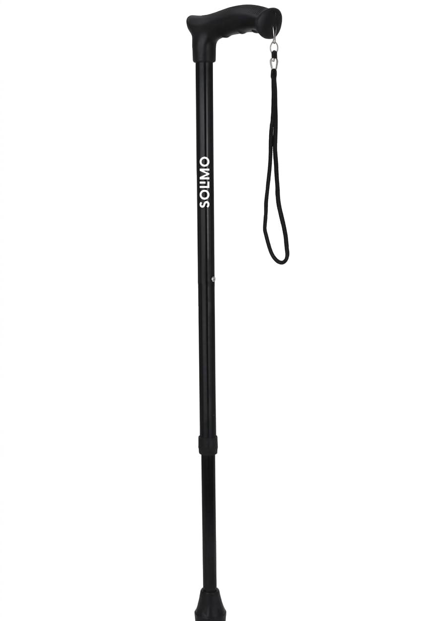 Amazon Brand - Solimo Premium Walking Stick with Adjustable Height | Heavy Duty Lightweight Cane for Senior Citizens | for Men & Women Stable Base Leg Support Stick for Elderly, Patients & Disabled-image-25