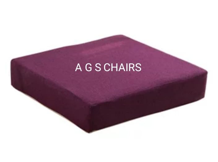 Image of A G S Chairs Sofa Foam Cushion with Zip Cover Attractive Colour (20 x 20 x 3, Purple)