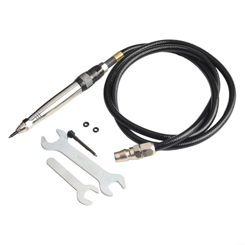 Pneumatic Air Scribe Engraving Pen Kit Pencil Style with 0 25inch Hose, Lettering Tool with Alloy Steel Needles Suitable for Metal Wood Plastic Porcelain - Image 2