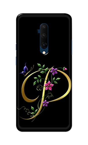 Image of Printed Hard Back Cover Case for OnePlus 7T Pro | OnePlus 7 Pro Back Cover (Alphabet P) -1803