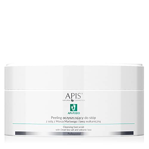 Apis Exfoliante profesional de limpieza de pies Api Podo con sal del Mar Muerto y lava volcánica 300g
