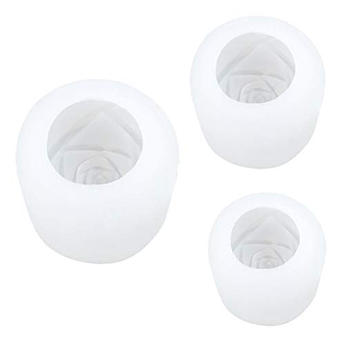 LUOZZY Molde de rosa de silicone, molde de rosas, moldes de bolo, ferramentas de confeitaria para fe