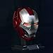 WXHJM AUTOKING 1/1 Elmetto Elettronico Iron Man con Base A Sette Colori,Avengers Iron Man Film Halloween Accessori Elmetto Maschera Elmetto Iron Manmaschera Elmo,MK5