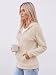 Fisoew Damen Hoodie Reißverschluss Sweatshirt mit Kapuze Jacke Aprikose L