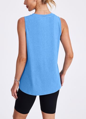Image of Womens Workout Tank Tops Lightweight Sleeveless Shirts for Women Loose Fit Tops for Athletic Running Tennis Yoga