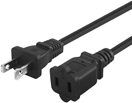 10FT(3M) Polarized US 2-Prong Male-Female Extension Power Cord Cable, 2 Outlet Extension Cable Cord US AC 2-Prong Male/Female Power cable10A/125V,Nema 1-15P to 1-15R Cable Polarity