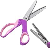 Zackenschere zum Stoffschneiden, Zickzack-Spitzenschere zum Nähen von Perücken, gezackte Schere mit Hundezahnung, Gehrungsschere