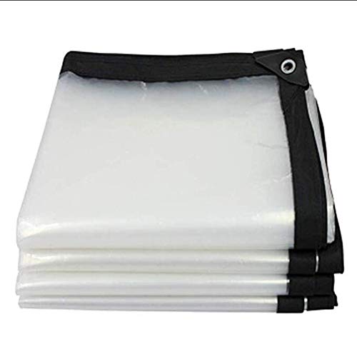 BAIYING Toldo Lona Impermeable Patio Transparente Tela Impermeable Cubierta Engrosamiento Coche Hebilla De Aluminio Polietileno 20 Tallas Personalizable (Color : Claro, Size : 3x4m)