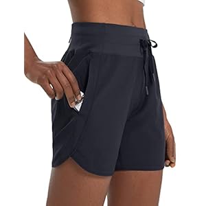 BALEAF Women’s 5″ Workout Shorts Athletic Running Shorts High Waisted with Zipper Pocket Gym Quick Dry Hiking Sports