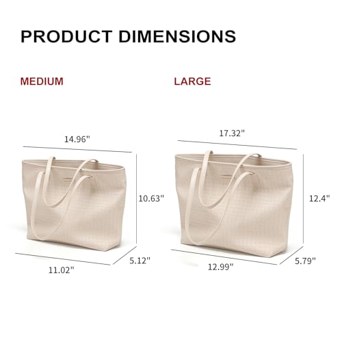 Bolso Tote de cuero para mujer con cremallera miniatura 3