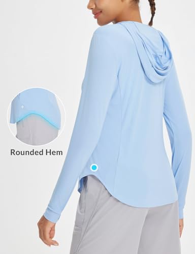 baleaf Women's UPF 50+ Sun Shirts UV Protection Hoodie Neck Gaiter SPF Lightweight Clothing for Hiking Fishing Outdoor2