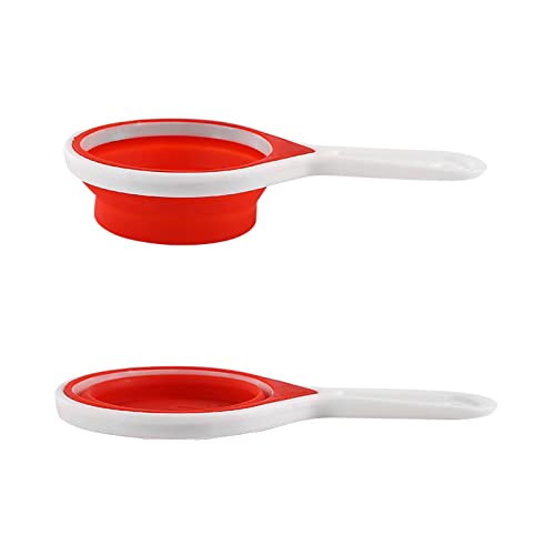 Copo medidor de silicone conjunto de 4 peças, colher de medição dobrável para alimentos secos, econo