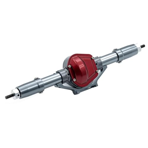 RC�t�����g���A�A�N�X���Z�b�g For Axial For SCX10 D90 1/10 RC ���b�N�N���[���[�J�[�A�b�v�O���[�h�p�[�c�A�N�X�����^��CNC�t�����g���A�A�N�X���T�[�{�x�[�X�t��(Silver,Back axle)