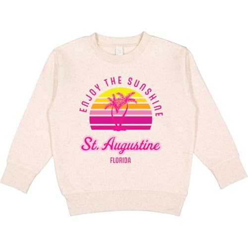 inktastic Summer Enjoy the Sunshine St. Augustine Florida in Pink Toddler Sweatshirt 5-6 Natural Heather 3a823