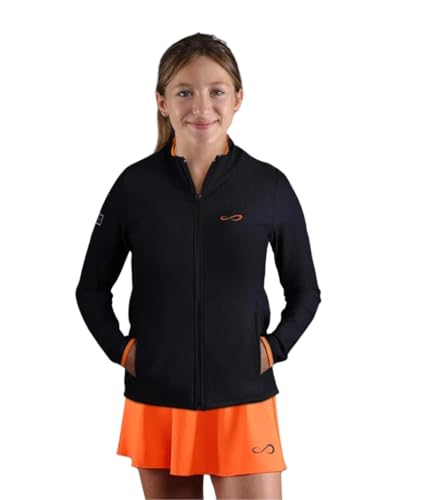 Veste noire enfant ENDLESS Lithe contre le froid pendant le sport