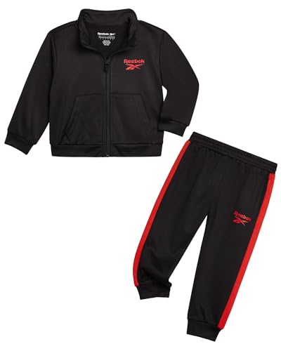 Reebok Toddler Boys 2-Piece Tricot Tracksuit - Full-Zip Jacket & Joggers - image 1