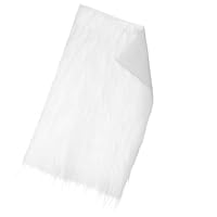 Kunstfell zum Basteln Weiß 60x40 cm, Weicher Fellstoff für Zwergenkostüm & DIY Projekte, Kunstfell Meterware als Plüschstoff Meterware für Dekoration, Kissenbezug & Fell Handarbeit