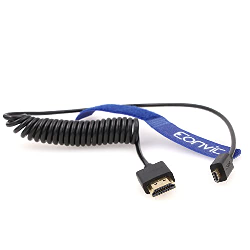 EONVIC Micro HDMI to HDMI Cable,8K@60Hz, Supports Ethernet, High Speed 1080p HD Thin and Flexible Cable for HDSLR cameras,TV