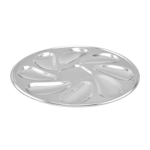 Catálogo de Platos para ostras - solo los mejores. 43 Bandeja versátil para mariscos, 8 ranuras, bandeja de mariscos, mariscos, material de acero inoxidable, adecuado para delicias de mariscos, platos de ostras de acero inoxidable