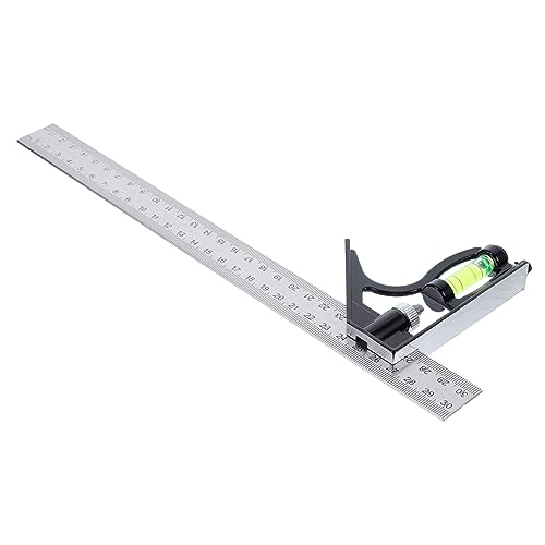 Mikikit Precision Tool 2pcs Stainless Steel Combination /90 Degree Woodworking Measurement