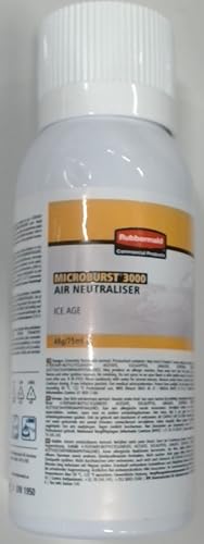 Rubbermaid R0260056 Microburst air neutraliser 3000 Ice Age Aerosol, 75ml Volume, Packaging may vary