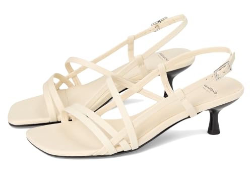 Vagabond Shoemakers Women's Jonna Leather Strappy Kitten Heel Sandals Off-White EU 39 (US Women's 9) Medium