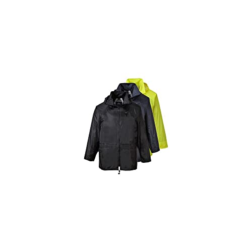 Portwest Us440 Men's Lightweight Waterproof Classic Rain Jacket Black, 4X-Large #TOP2
