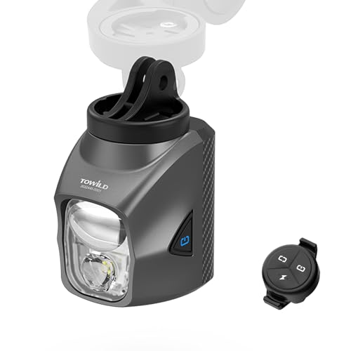 TOWILD DL1700 Luce Bici con Telecomando, 1700 Lumen Doppia Sorgente Luminosa Fuoco e Fascio Largo, Ricaricabile 4000mAh, IPX6 Impermeabile, Ideale per Ciclismo Notturno e Urbano