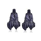 Grim Reaper Statue, Resin Gothic Throne Suriel Statue, Goth Acotar Bookshelf Decor Figurine Fantasy, Small Black Ghost Shelves Figure for Halloween Home Garden Sculpture (Death Sculpture 2PC)