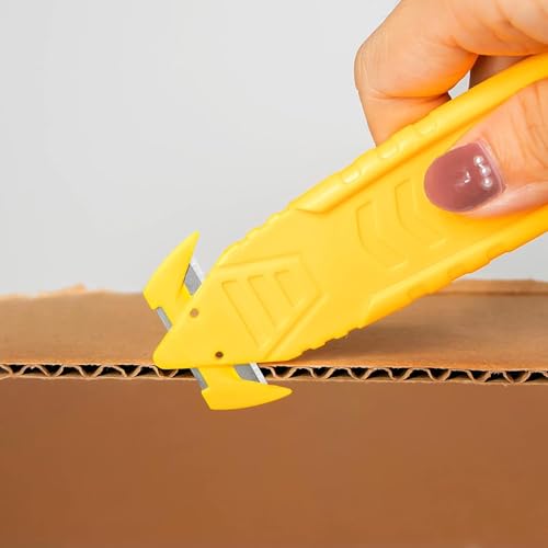 Image of 40 Pcs Safety Box Cutter T TOVIA Knife of Double-sided Recessed Concealed Blade, Cutter Stainless Steel Package Opener