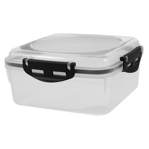 Cabilock Box Bins De Almacenamiento Black Storage Bin De Almacenamiento De Cajas Con Recipientes De Alimentos De Tapa Con Tapas De Bocadillos Para Bins De Almacenamiento Grande Breano