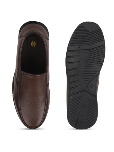 Image of Liberty Healers SCL-1 Formal Non Lacing Moccasin Shoes for Men with PU Sole | Comfortable Outsole and Lightweight | Cushioned Footbed | Suitable for Office