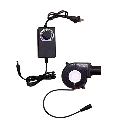 Image of 12V DC Barbecue Air Blower Fan with Speed Controller Mini Camping Fire Stove Fan Portable Grill Air Blower Compact Ventilation Fan for BBQ Wood Stove Outdoor Cooking Tool