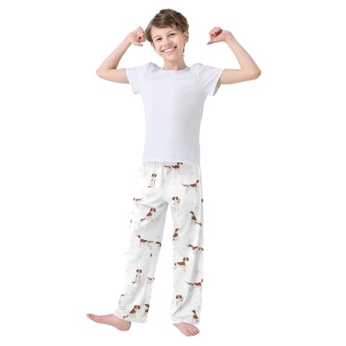 Boys' Pants Irish Red and White Setter Dogs Long Bottoms Jogger Pants Elastic Waist Trousers with Pockets S-XL2