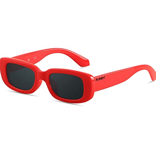 Image of IFLASH Rectangle Sunglasses for Women Retro Driving Glasses 90s Vintage Fashion Narrow Square Frame UV400 Protection Glasse