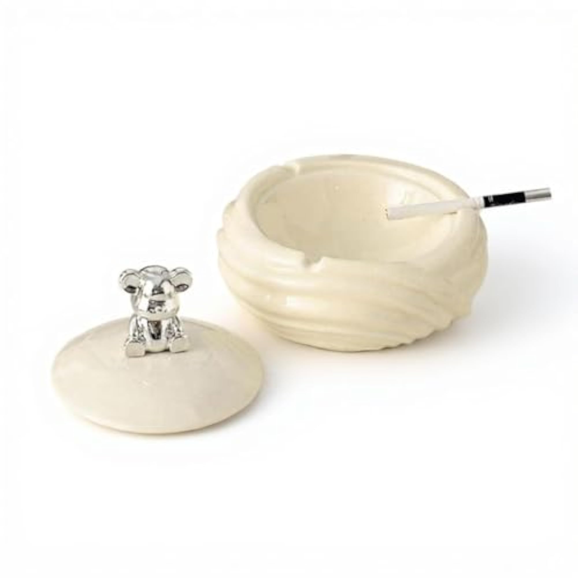 Ceramic Ashtray with Lid, Nordic Design Home Decoration