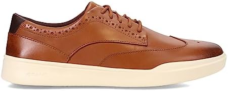 Cole Haan Men's Grand Crosscourt Wingtip Sneaker, British TAN/Ivory, 10 | Image 1