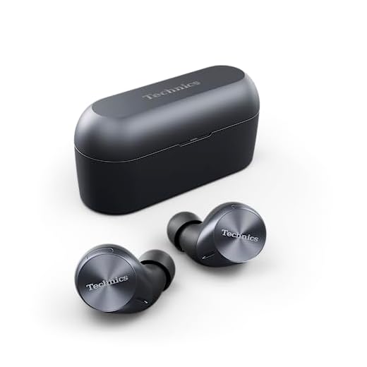 Technics HiFi True Wireless Multipoint Bluetooth Earbuds with Advanced Noise Cancelling, Impressive Call Quality Using JustMyVoice Technology, Alexa Built in, EAH-AZ60-K (Black)