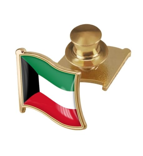 Image of vmcoatdu Country Flag Backs Locking Pin Keepers Locking Clasp Pin Badge International Travel Brooch Metal Alloy Souvenir Pin 0.75x0.7 Inch Small Pin