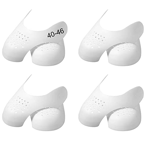 4 Paires Boucliers de Chaussures Protecteurs de Chaussures Boucliers de Chaussures Anti-Rides Chaussures Protecteur de Plis Anti Ride Chaussures Protecteur de Plis pour pointures homme 40 à 46 Cover