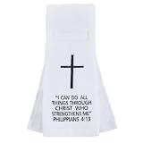 lotoo White Football Towel, Cotton Sports Quarterback QB Towels with Hook Loop Closure for Men, Youth, Boys, Adults