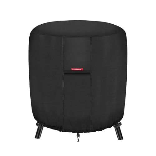 Image of Porch Shield Fire Pit Cover Waterproof Outdoor 600D Round Firepit Cover for Ikuby Globe Fire Ball - 36 inch D x 34 inch H, Black