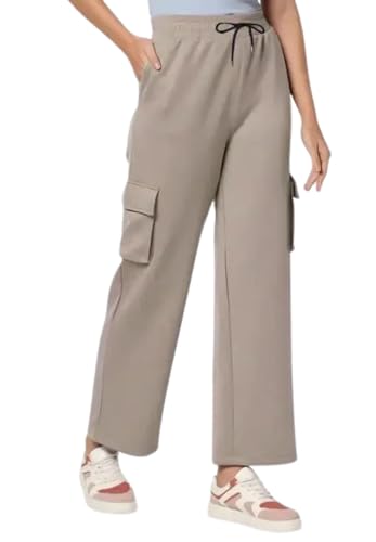 Women's Cotton Blend Regular Fit Trousers Lightweight Cargo with ...