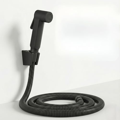 Image of B Backline Jet Spray Pipe for Toilet | High Pressure Health Faucet for Toilets | Jet Spray with 1.2 Mtr Flexible Hose Pipe and Wall Hook | Water Saving Nozzle (Black Matt)