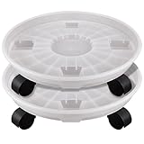 Paquete de 2 Bandeja Plastico Grande, Bandejas Planta, con Ruedas Universales, Ideal para Interiores y Exteriores, Gran Capacidad de Carga(27cm/11in)