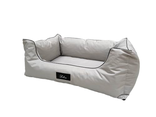 Lebon - Hundebett Malin Plus -80cm, 100cm und 120cm - Orthopädisch - Hochwertig und Made in EU - Pflegeleicht, Robust und Wasserabweisend - Hoher Rand - Waschbar (XL)