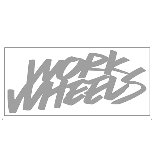 WORK(���[�N) WHEELS �X�e�b�J�[ 2LINE 120mm �V���o�[ 240216