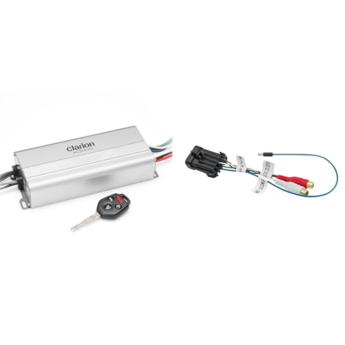 Clarion XC2410 UTV Marine Amplifier & Adapter for Polaris Ride Command