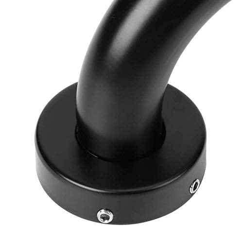 Barras de Apoyo para baño, Barra de Agarre para Ducha, pasamanos de Aluminio Espacial para bañera, Antideslizante, Accesorio de Seguridad, Color Negro, 40 cm, asa con Ventosa.